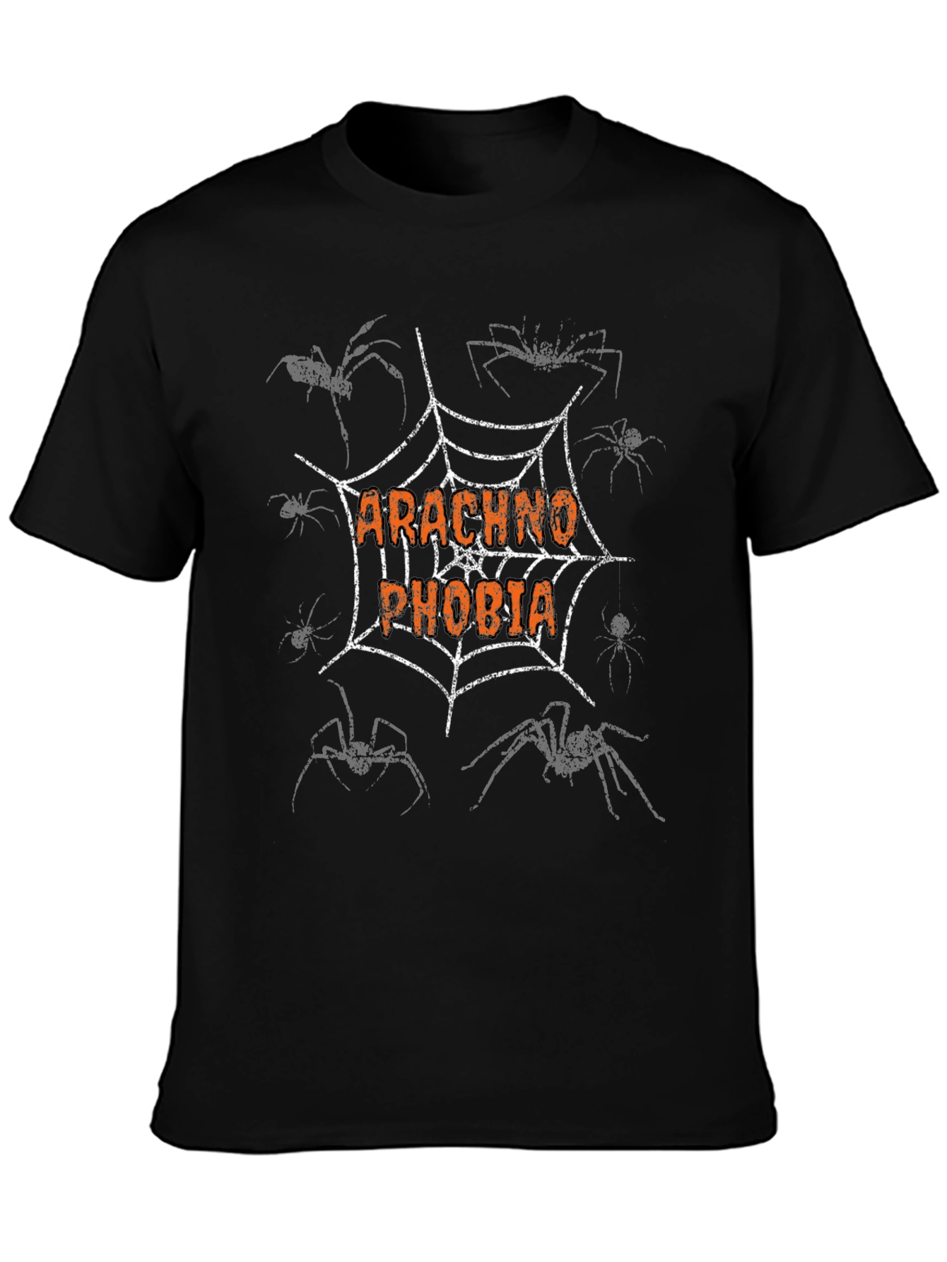 Arachnophobia Graphic T-Shirt - Spider Web Design