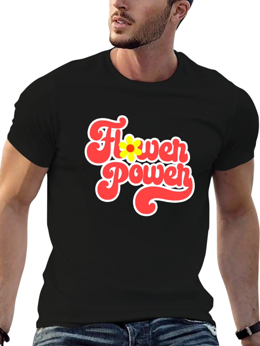 Retro Flower Power Graphic Tee