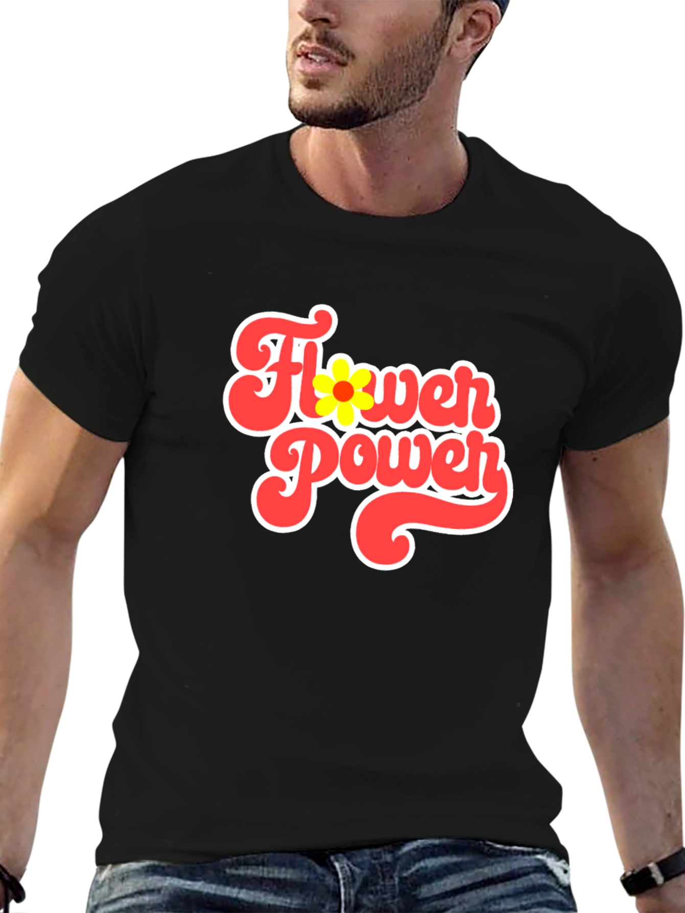 Retro Flower Power Graphic Tee