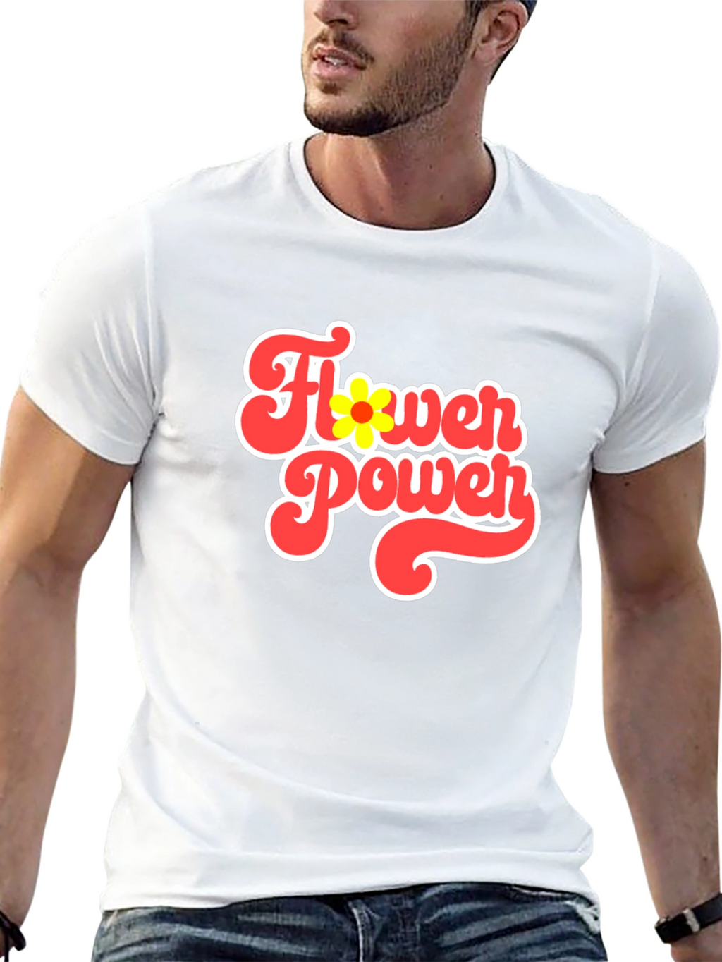 Retro Flower Power Graphic Tee