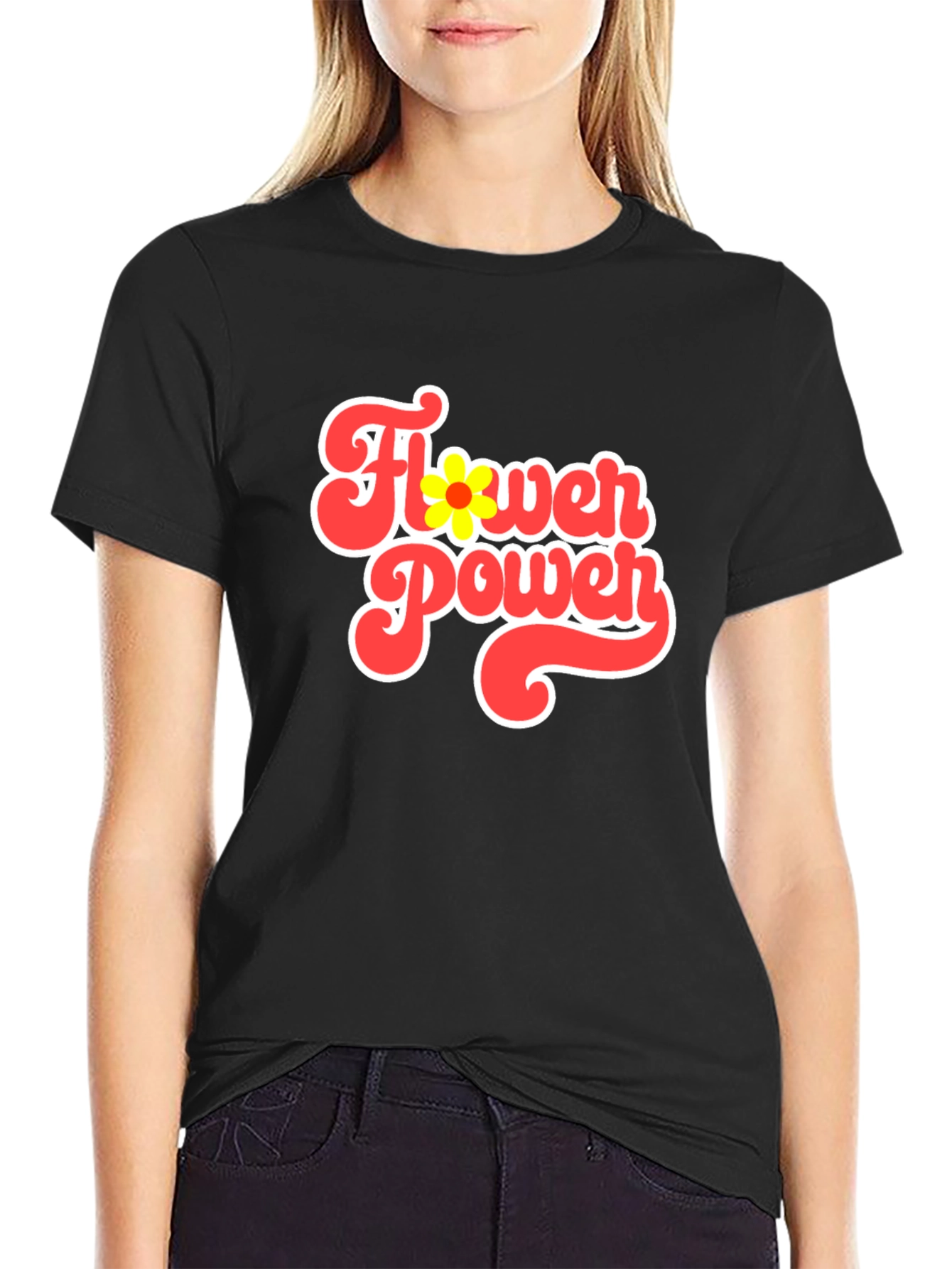 Retro Flower Power Graphic Tee