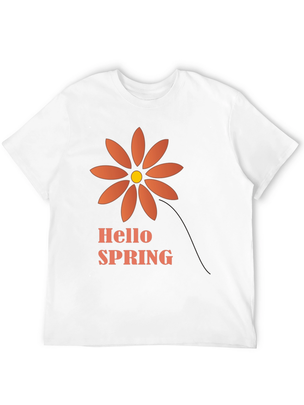 Hello Spring Graphic Tee - Black