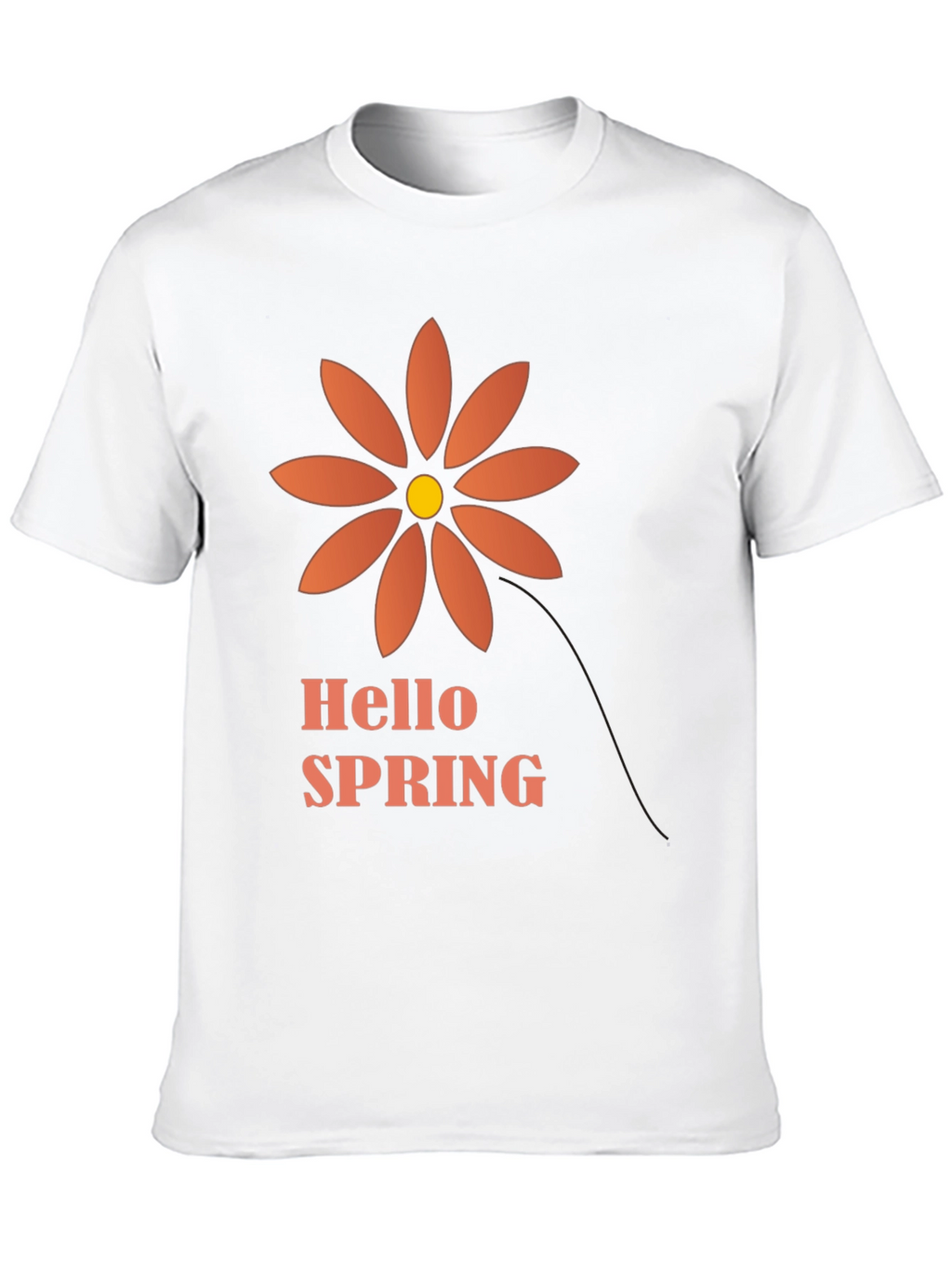Hello Spring Graphic Tee - Black