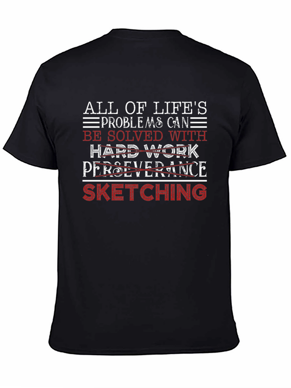 Sketching Solves All T-Shirt | Black Graphic Tee