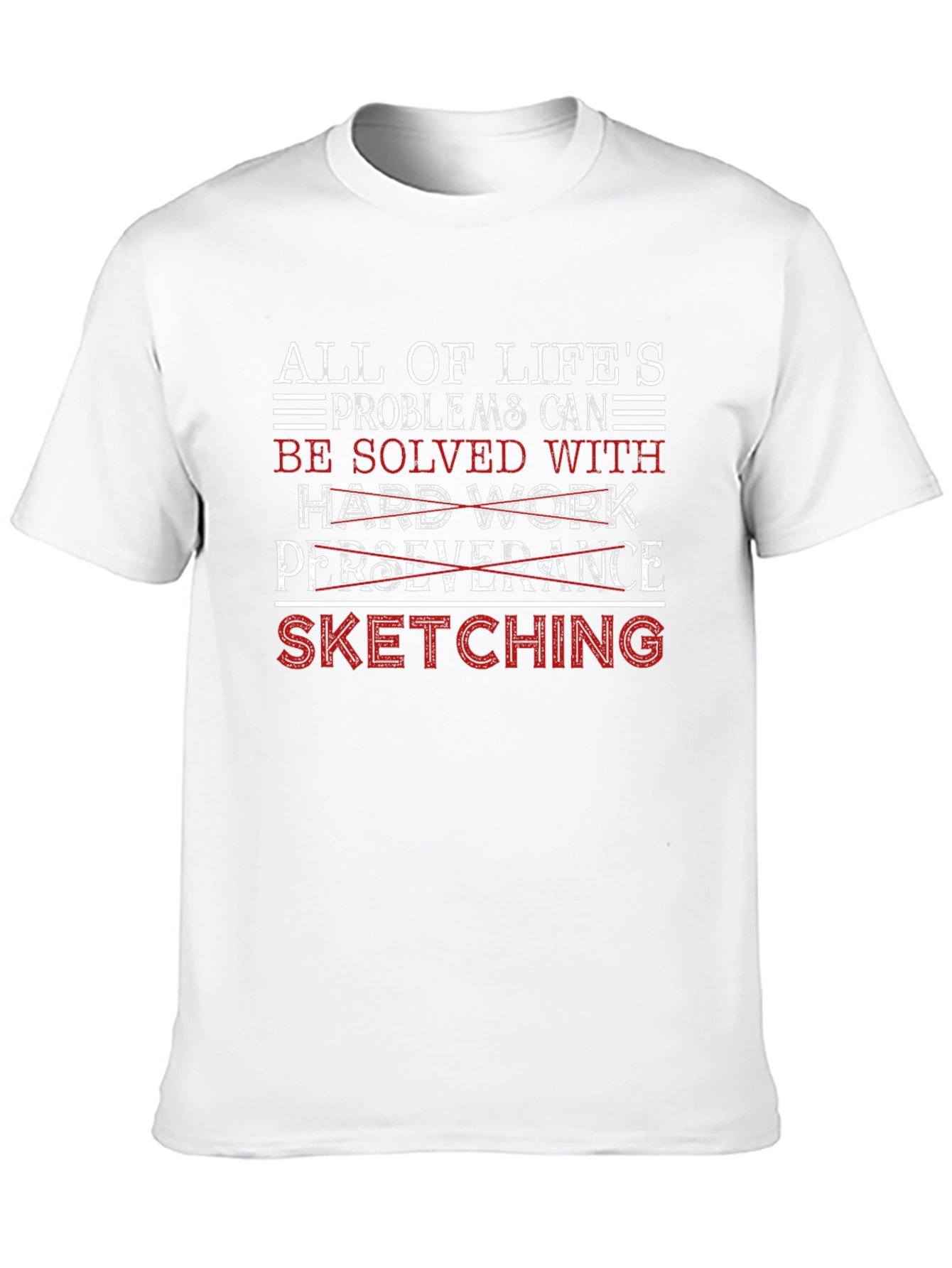 Sketching Solves All T-Shirt | Black Graphic Tee
