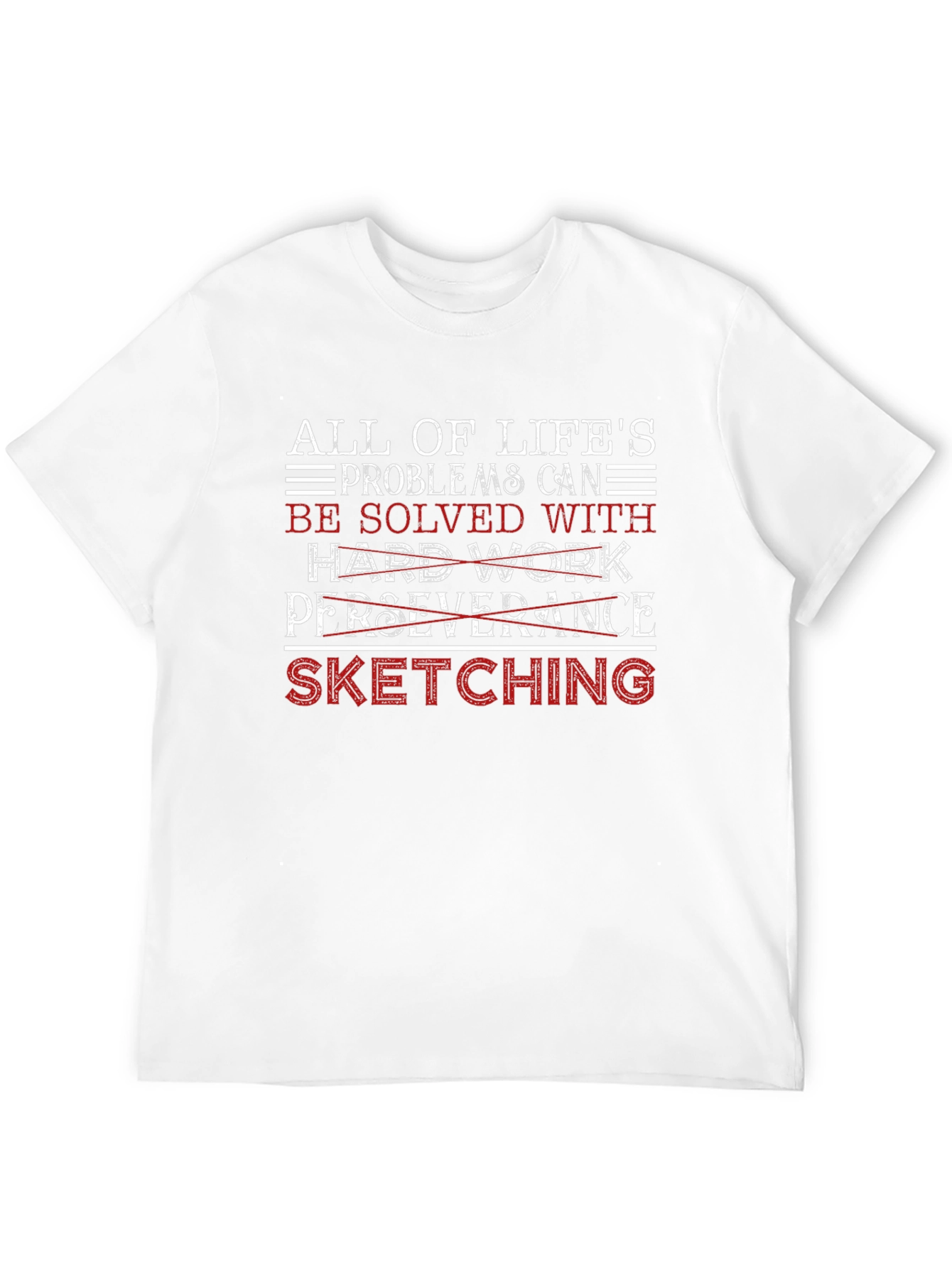 Sketching Solves All T-Shirt | Black Graphic Tee
