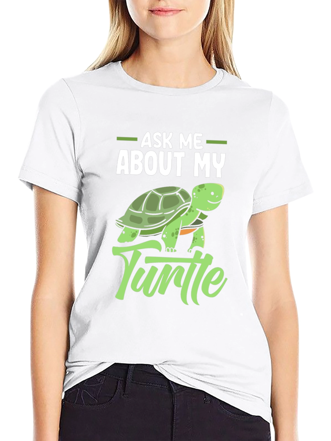 Ask Me About My Turtle Graphic T-Shirt