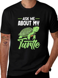 Ask Me About My Turtle Graphic T-Shirt