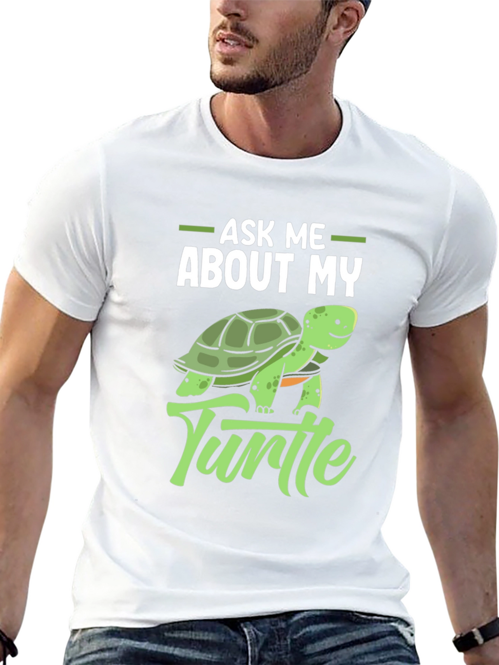 Ask Me About My Turtle Graphic T-Shirt