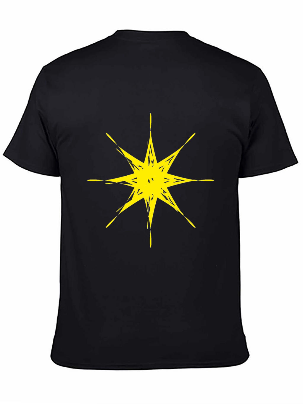 Abstract Star Graphic Black T-Shirt