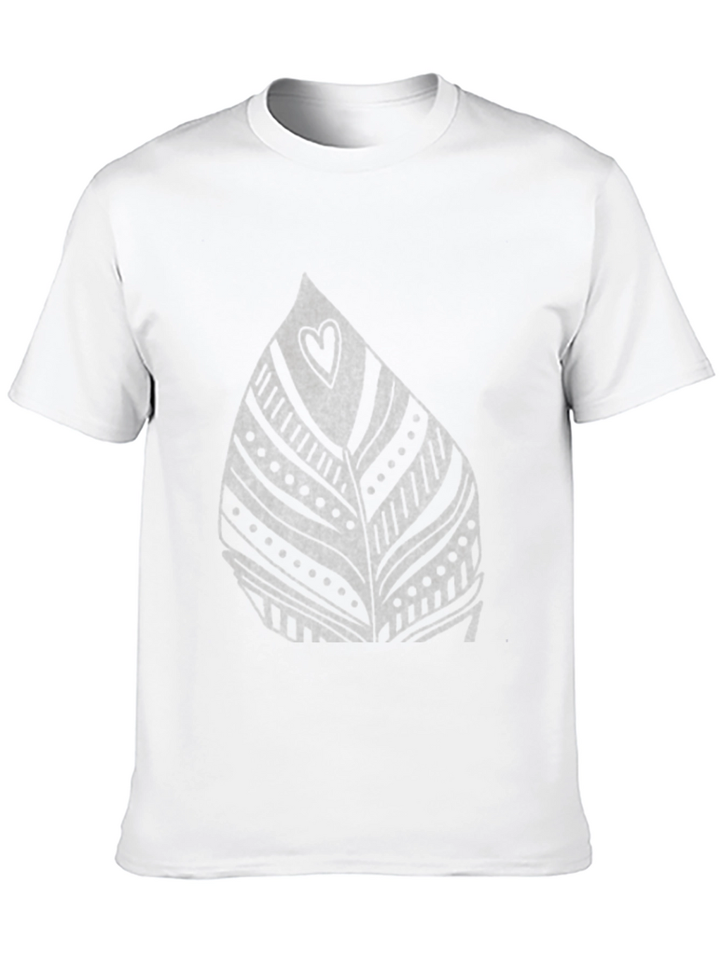 Leaf Heart Graphic Black T-Shirt