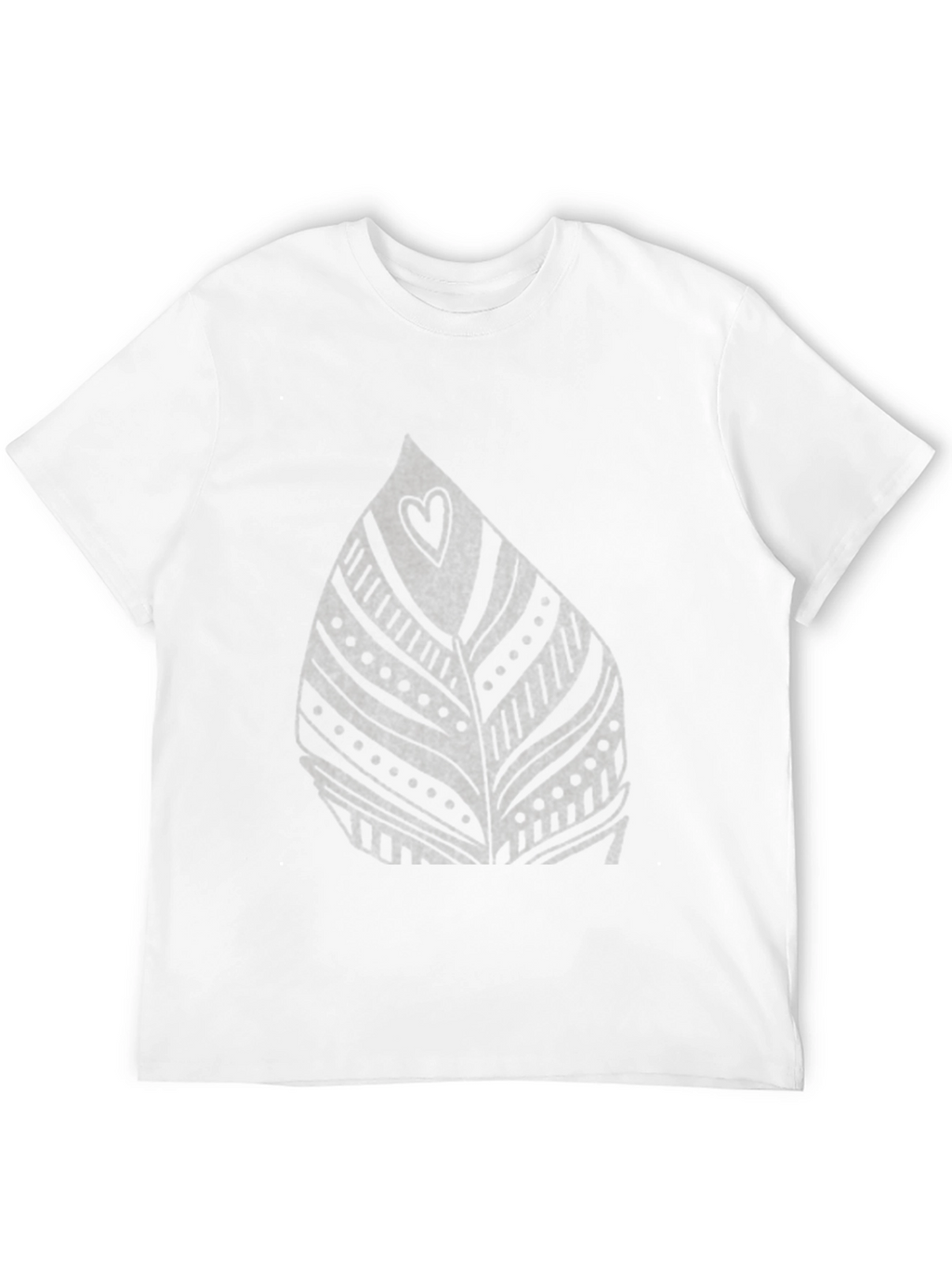 Leaf Heart Graphic Black T-Shirt