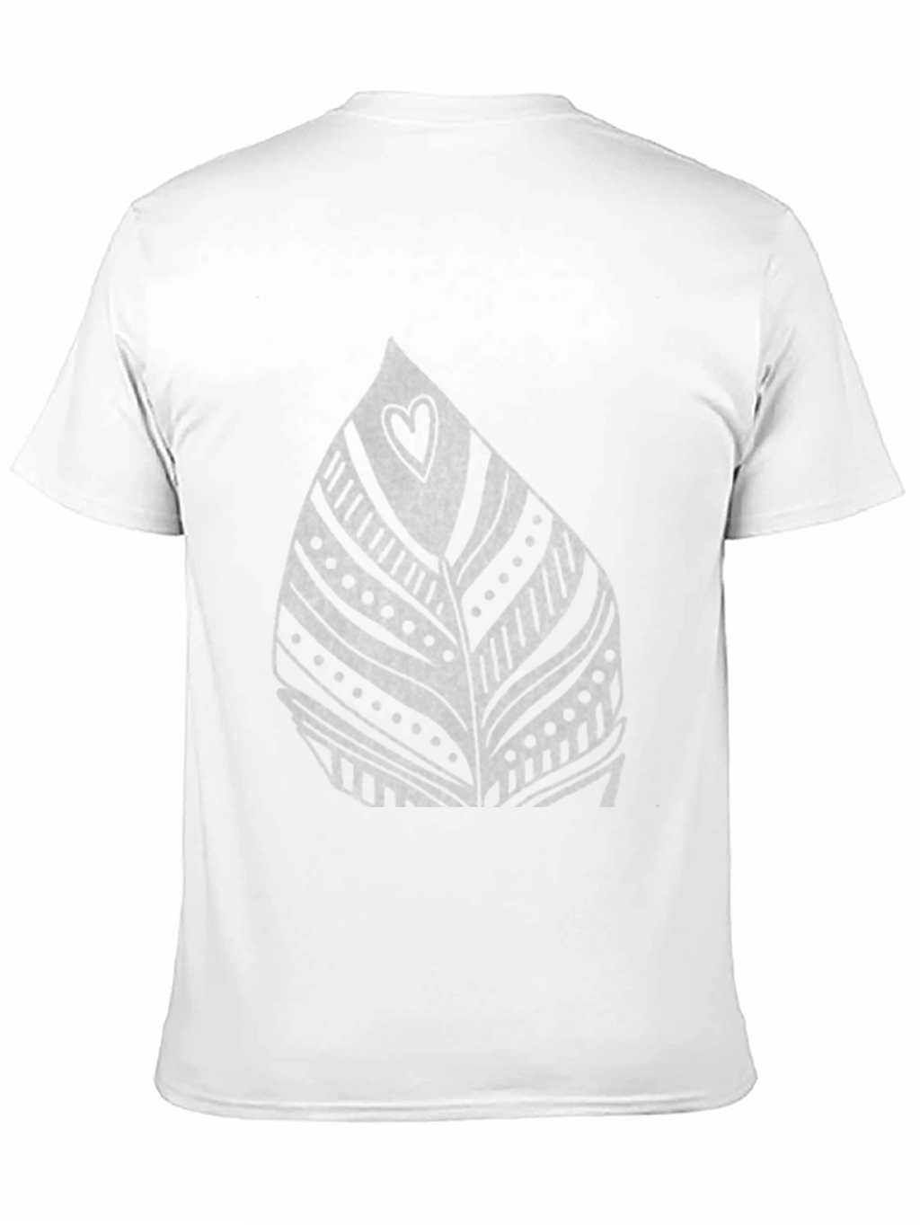 Leaf Heart Graphic Black T-Shirt