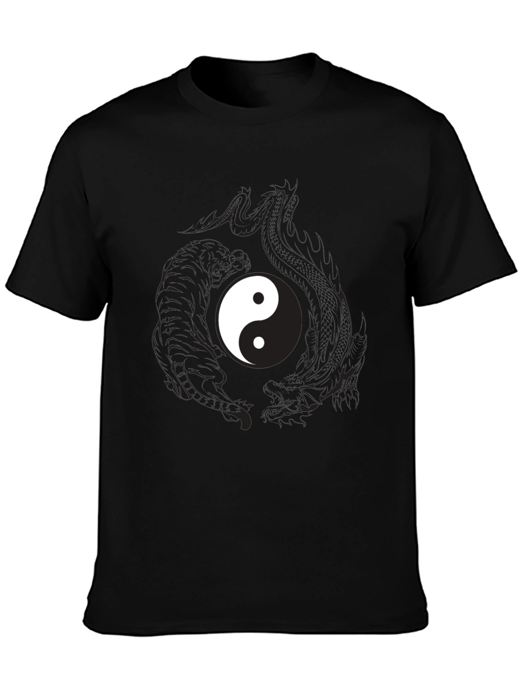 Yin Yang Dragon Graphic Tee - Balance & Style