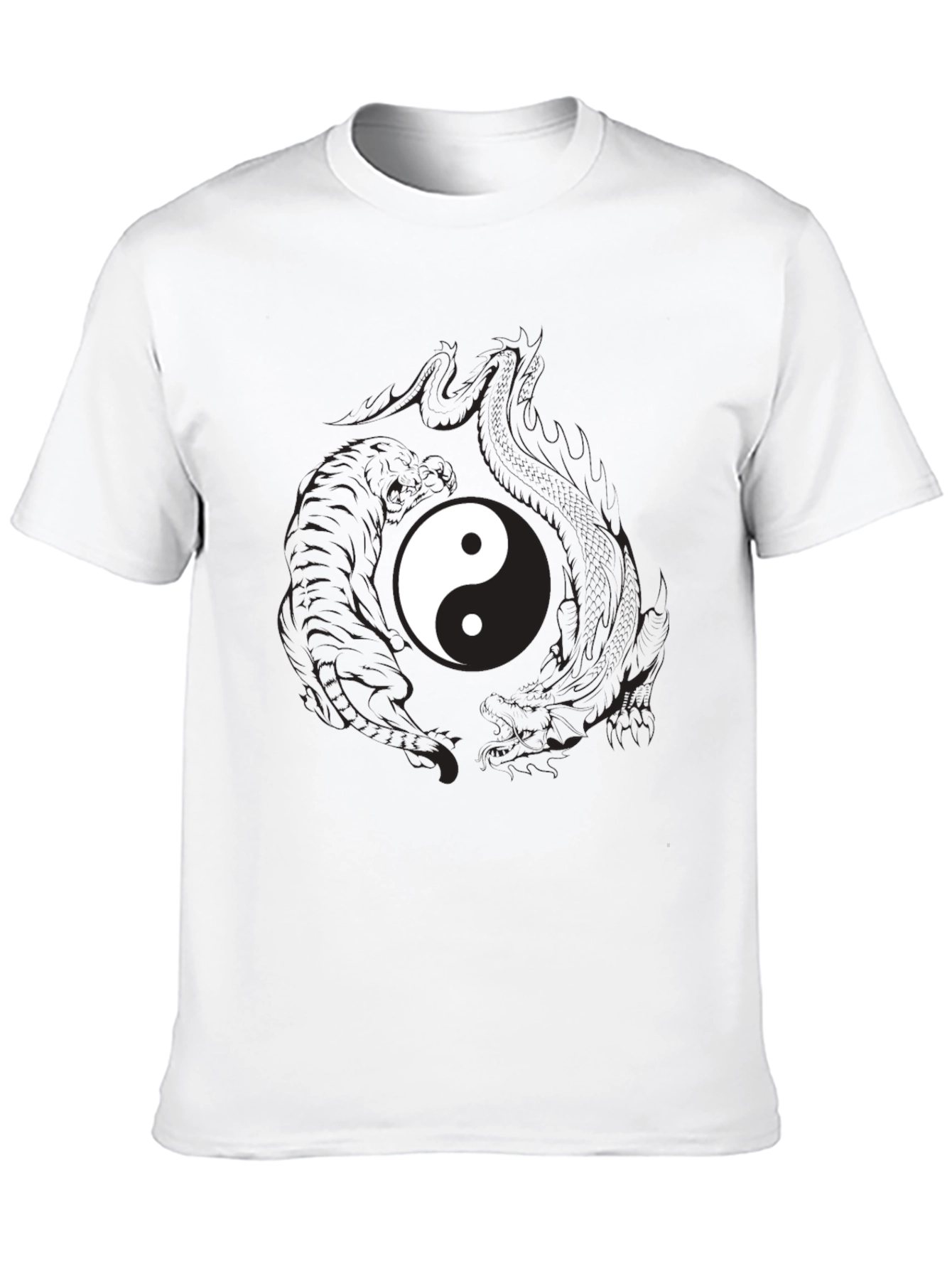 Yin Yang Dragon Graphic Tee - Balance & Style