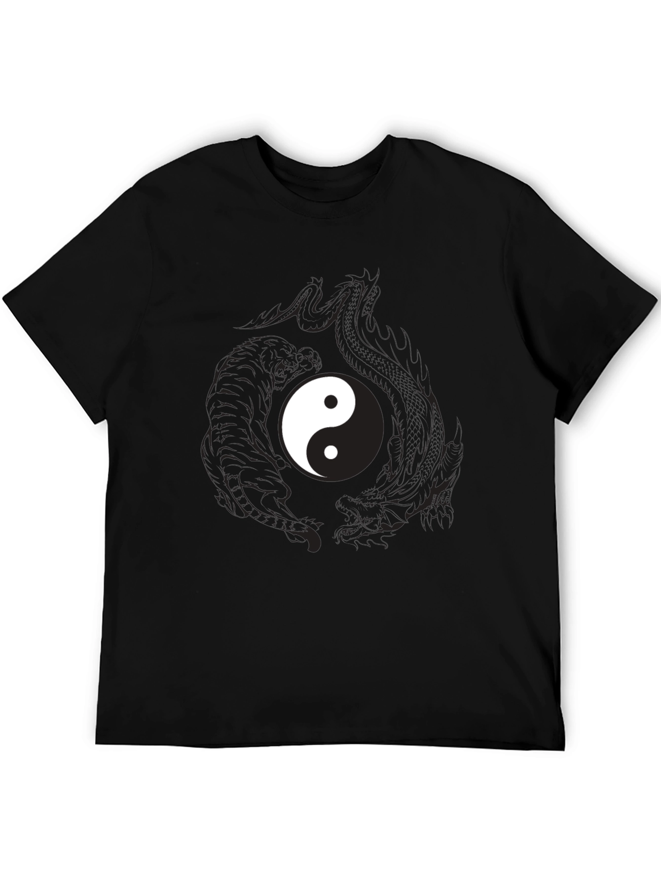 Yin Yang Dragon Graphic Tee - Balance & Style