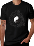 Yin Yang Dragon Graphic Tee - Balance & Style