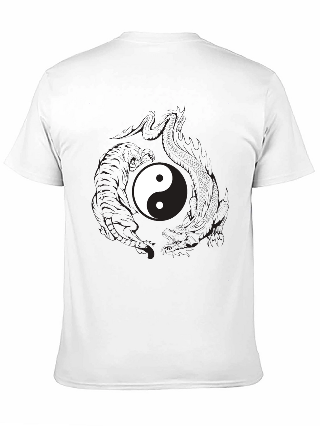 Yin Yang Dragon Graphic Tee - Balance & Style