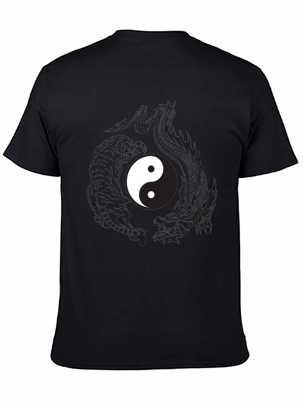 Yin Yang Dragon Graphic Tee - Balance & Style