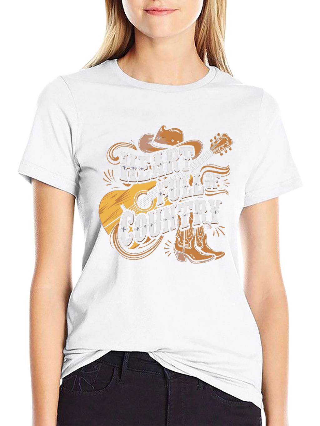 Country Heart T-Shirt - Western Style Graphic Tee