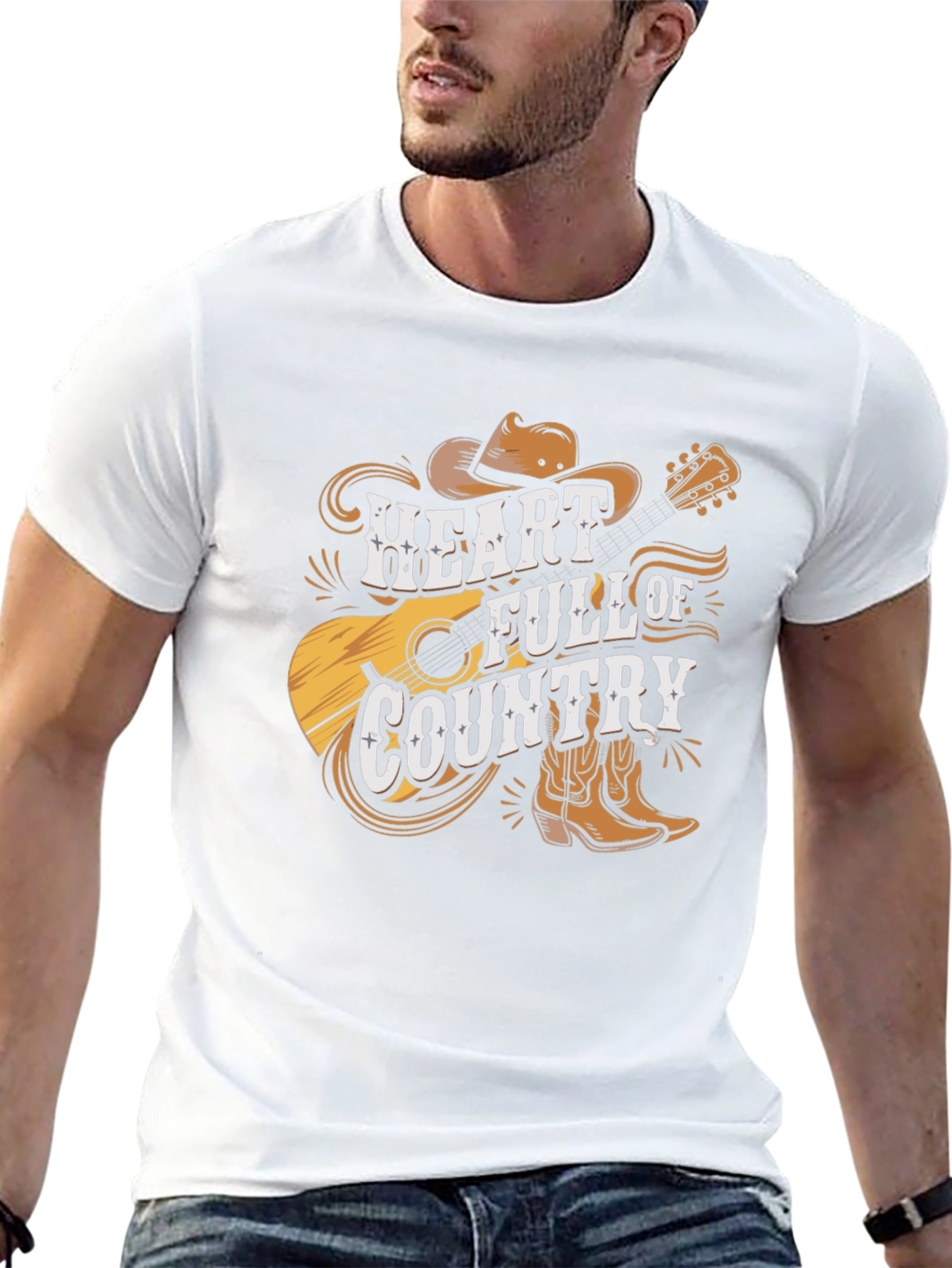 Country Heart T-Shirt - Western Style Graphic Tee
