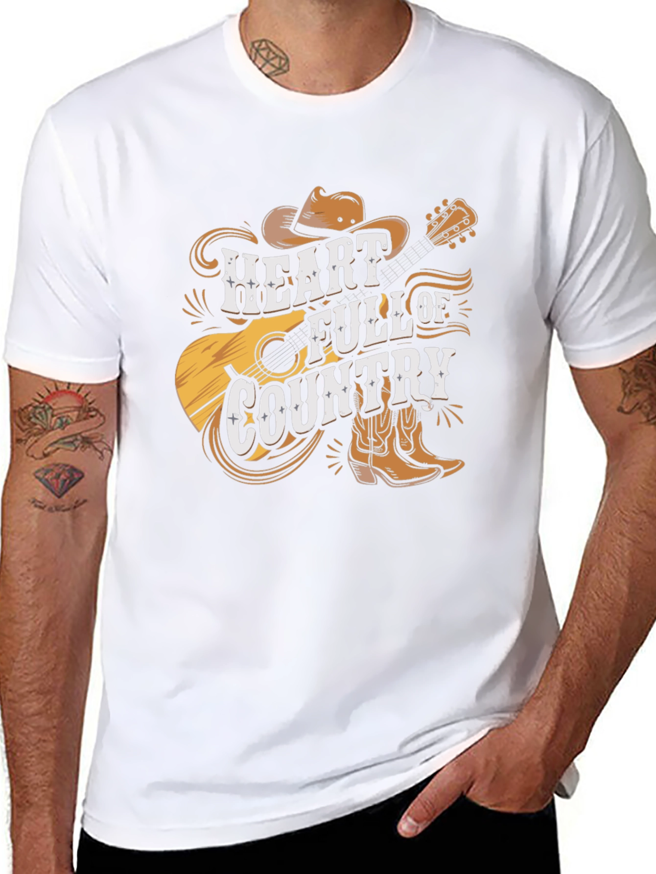 Country Heart T-Shirt - Western Style Graphic Tee