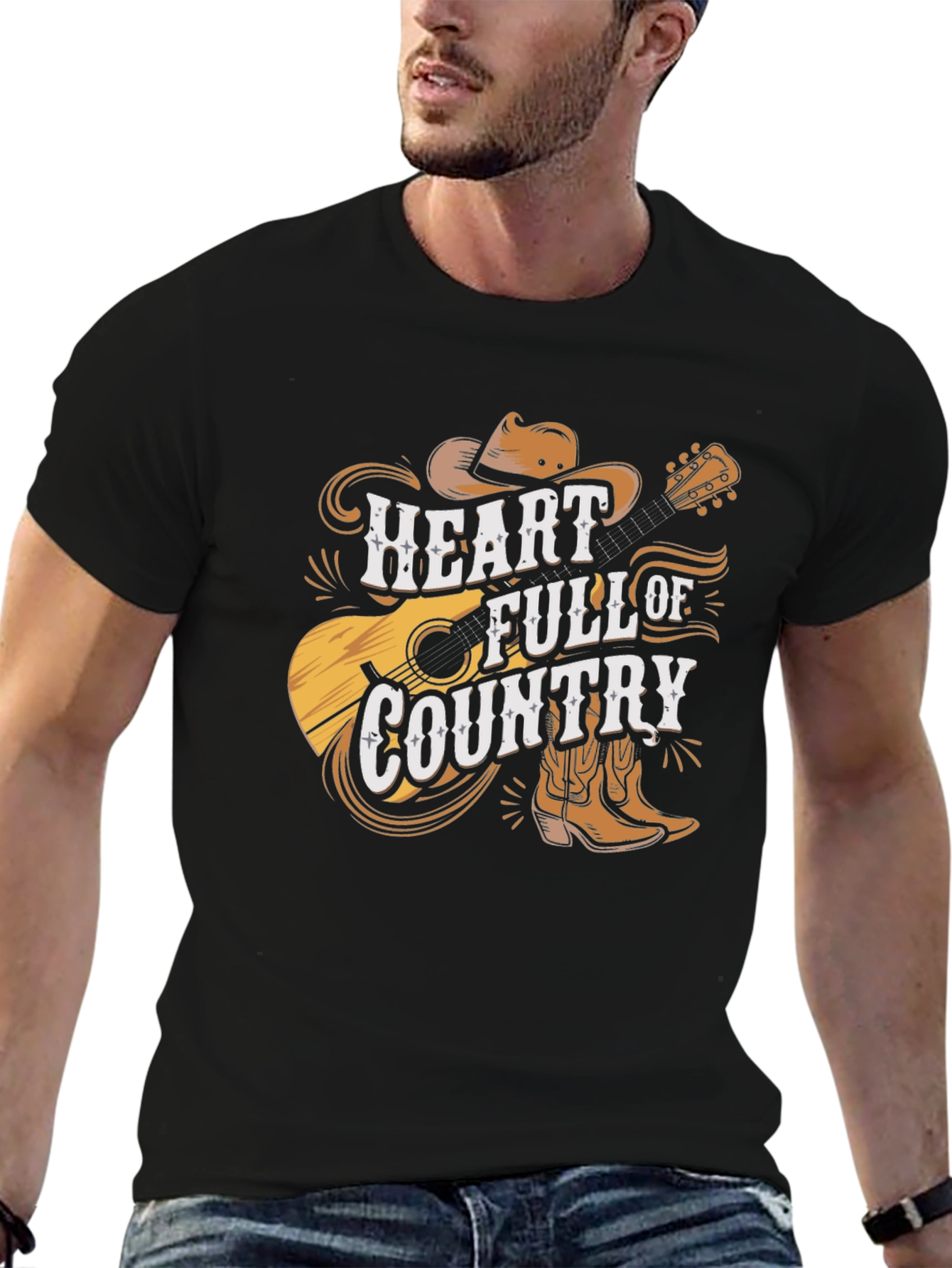 Country Heart T-Shirt - Western Style Graphic Tee