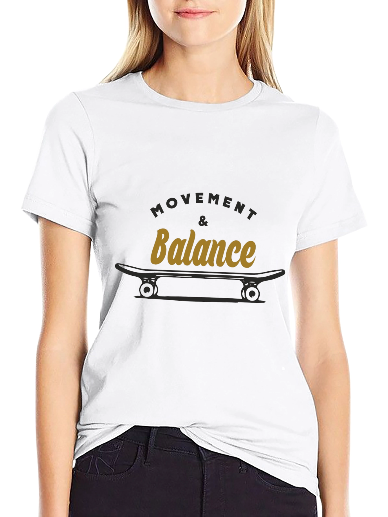 Movement & Balance Skateboard Graphic Tee - Black