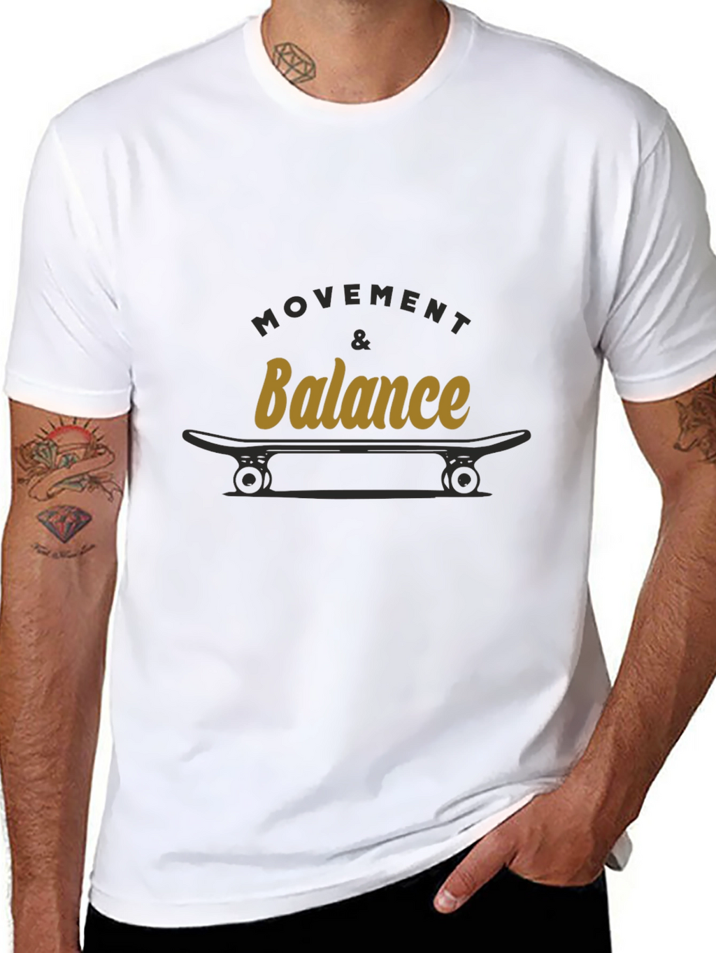 Movement & Balance Skateboard Graphic Tee - Black