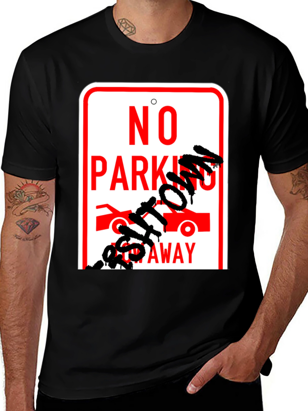 No Parking Get Towed Away Graphic T-Shirt