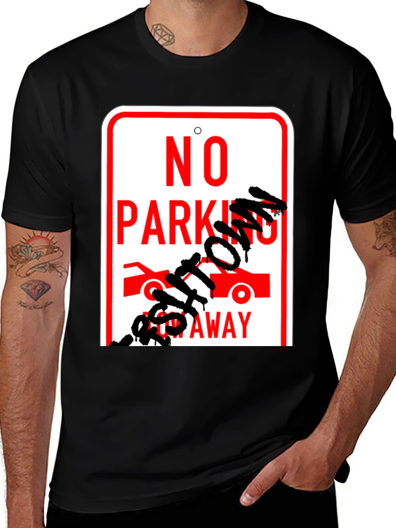 No Parking Get Towed Away Graphic T-Shirt