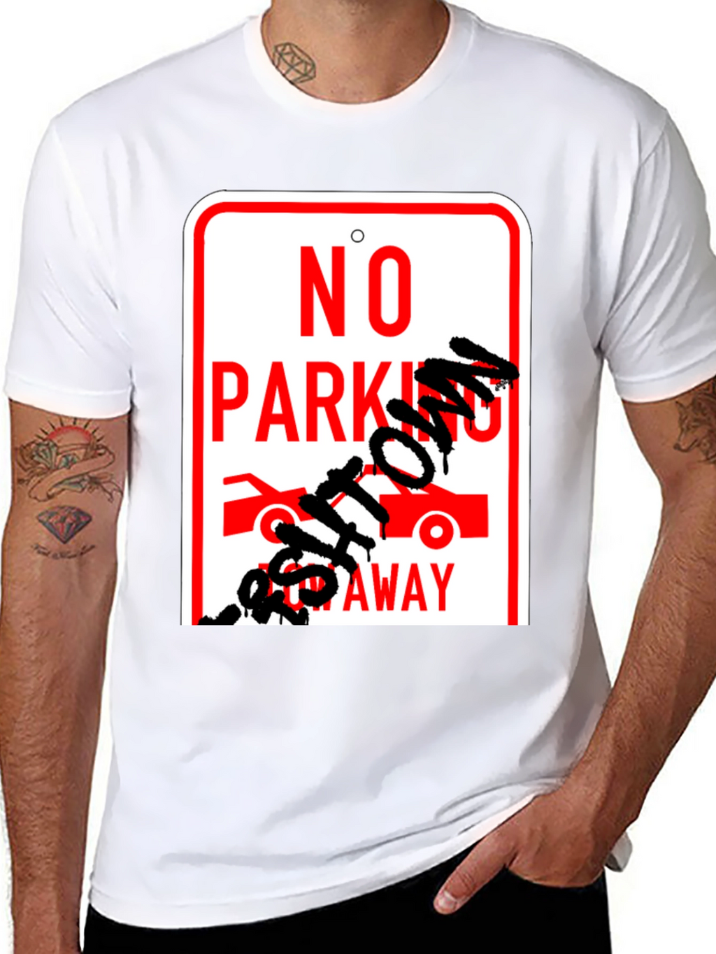 No Parking Get Towed Away Graphic T-Shirt