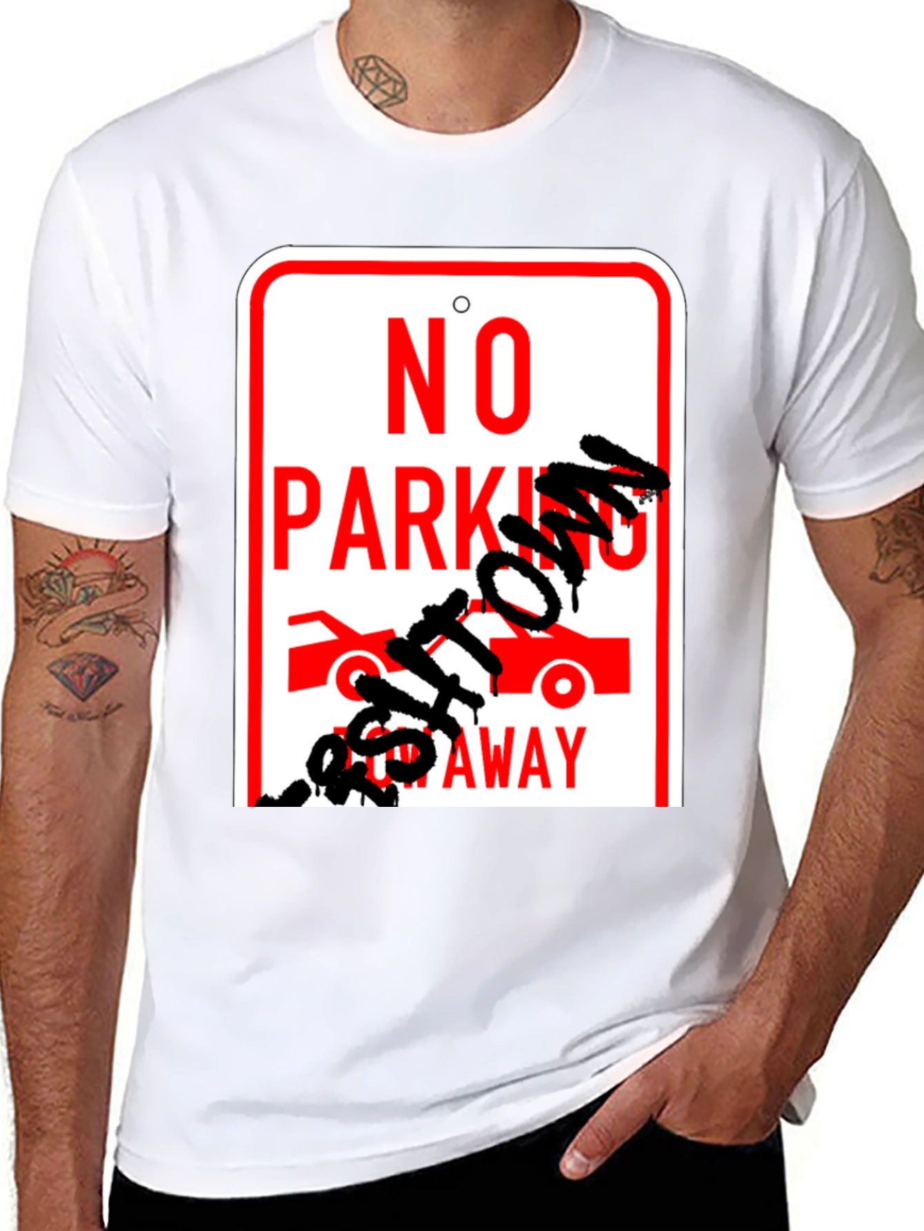 No Parking Get Towed Away Graphic T-Shirt