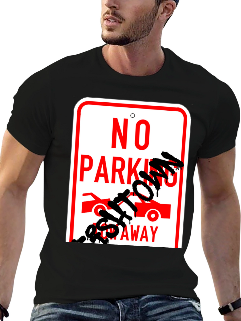 No Parking Get Towed Away Graphic T-Shirt