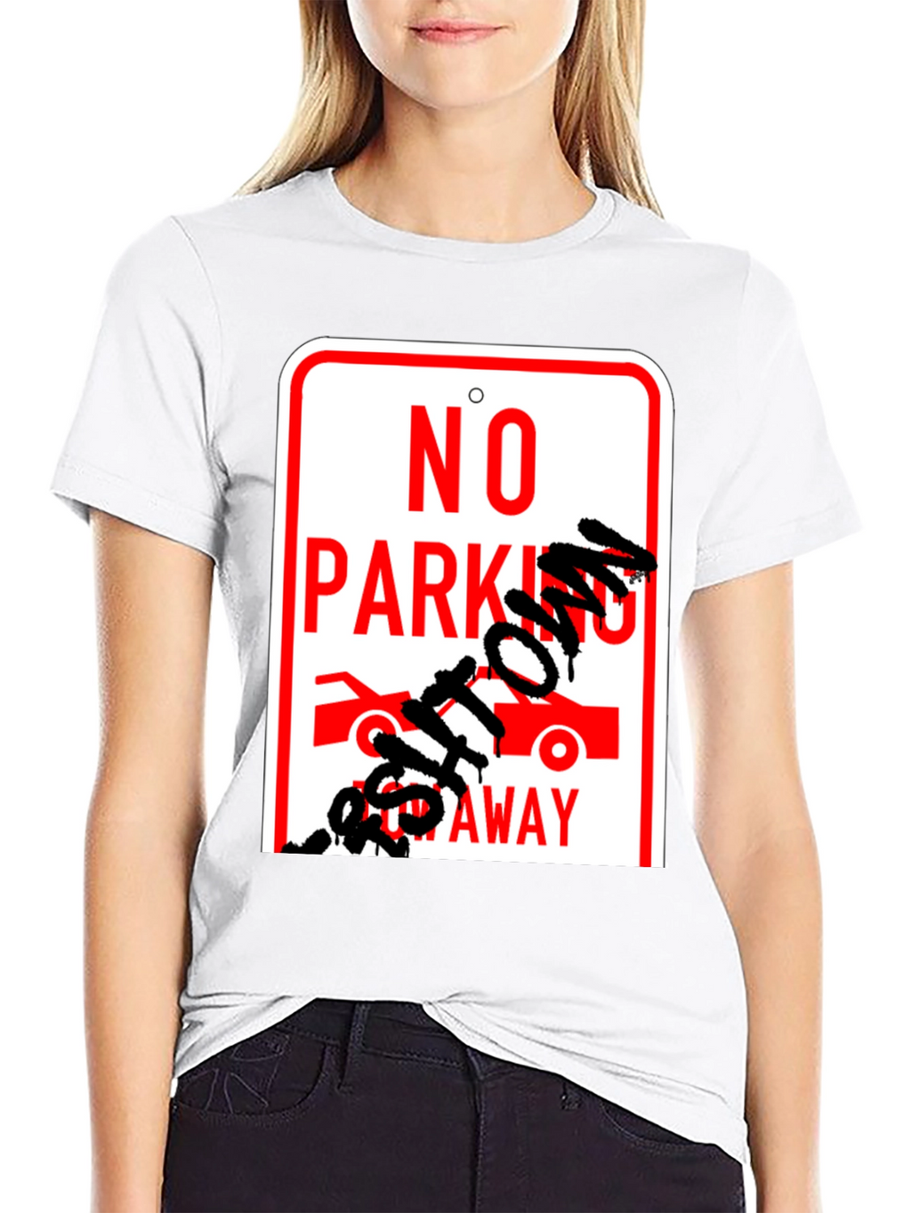 No Parking Get Towed Away Graphic T-Shirt