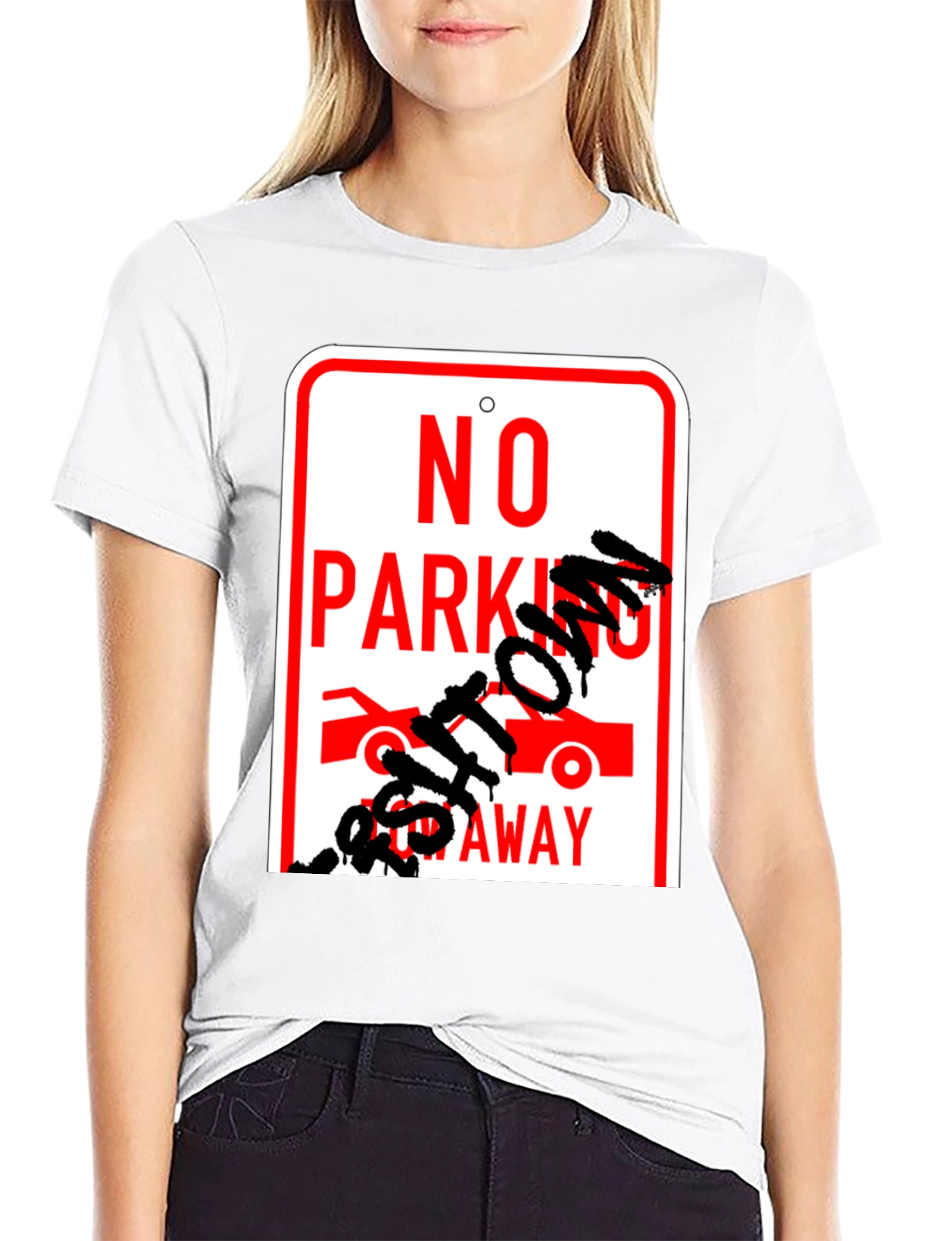 No Parking Get Towed Away Graphic T-Shirt