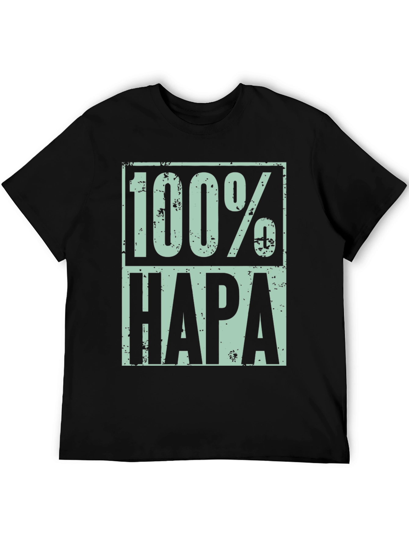 100% Hapa Graphic T-Shirt - Distressed Design