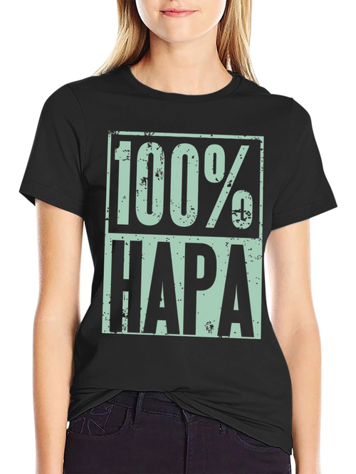 100% Hapa Graphic T-Shirt - Distressed Design
