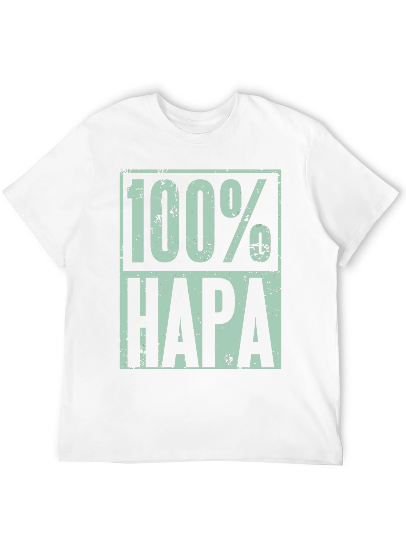 100% Hapa Graphic T-Shirt - Distressed Design