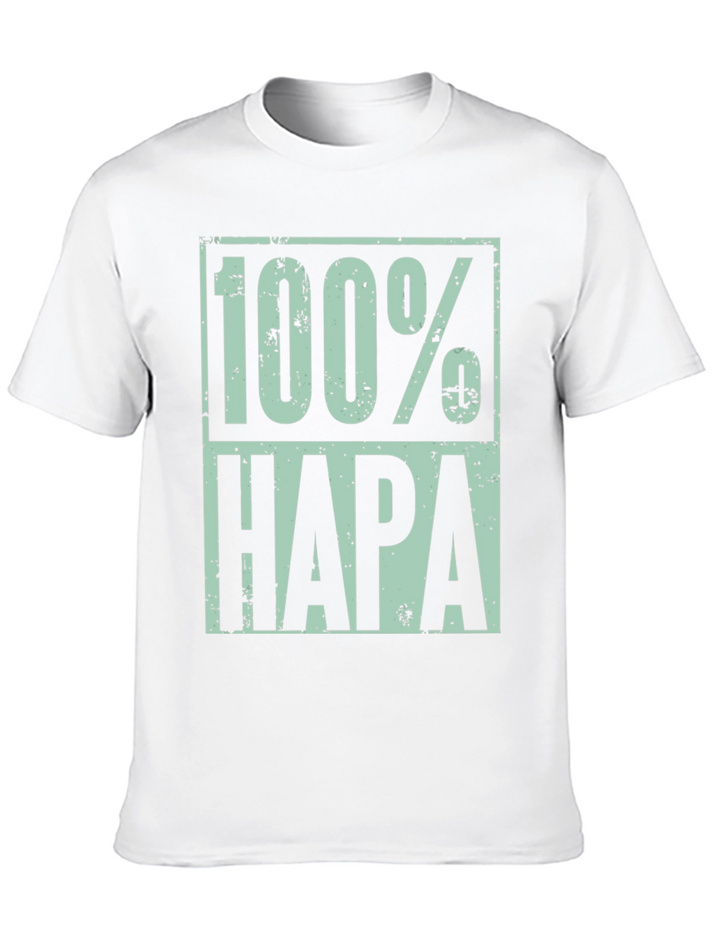 100% Hapa Graphic T-Shirt - Distressed Design