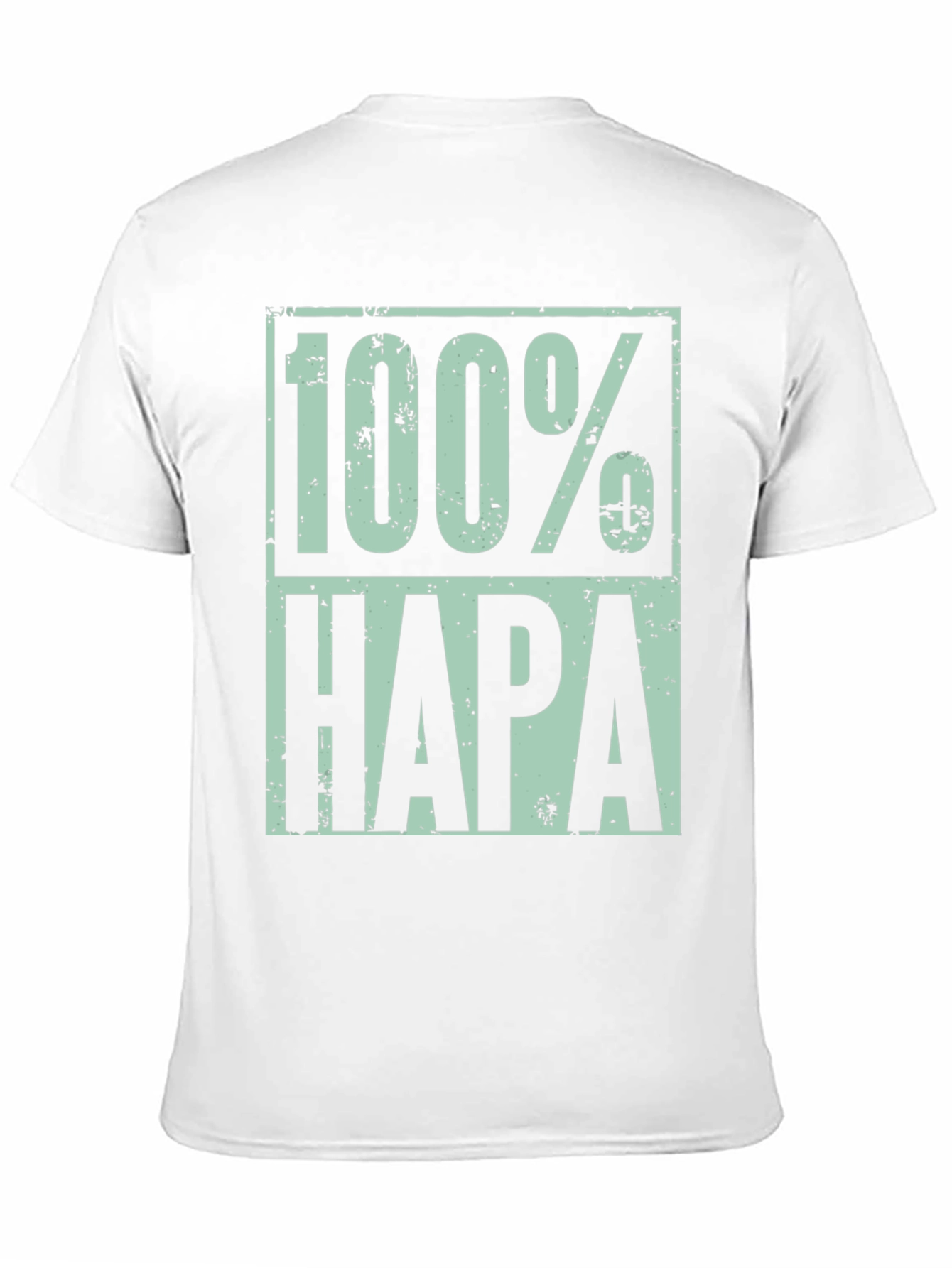 100% Hapa Graphic T-Shirt - Distressed Design