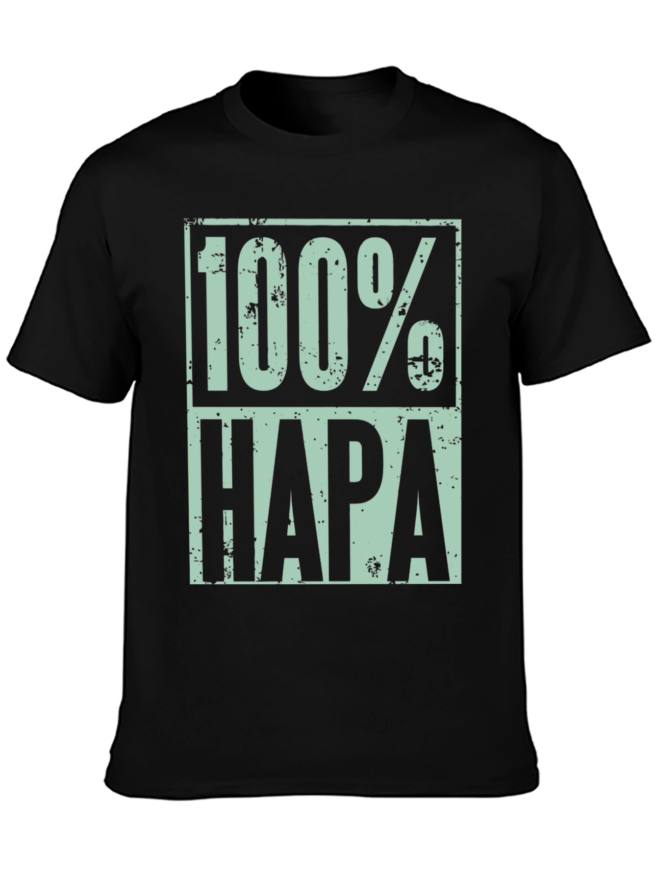 100% Hapa Graphic T-Shirt - Distressed Design