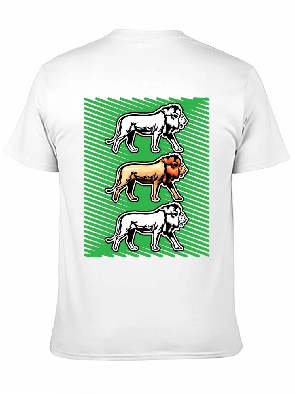 Lion Graphic Tee - Bold Animal Print Shirt