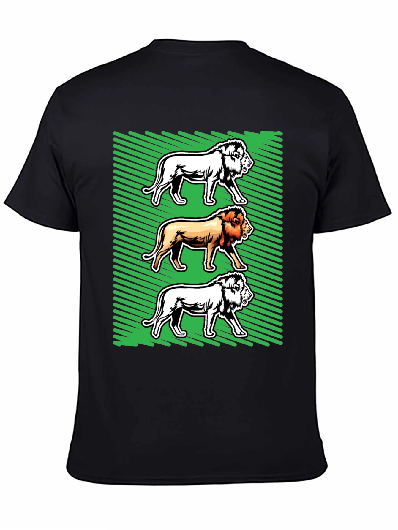 Lion Graphic Tee - Bold Animal Print Shirt