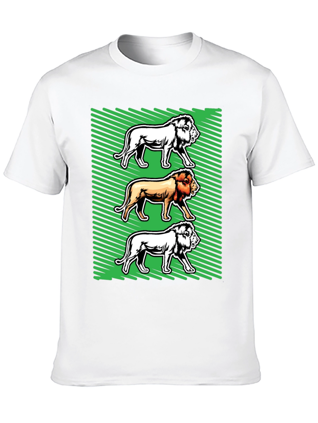 Lion Graphic Tee - Bold Animal Print Shirt