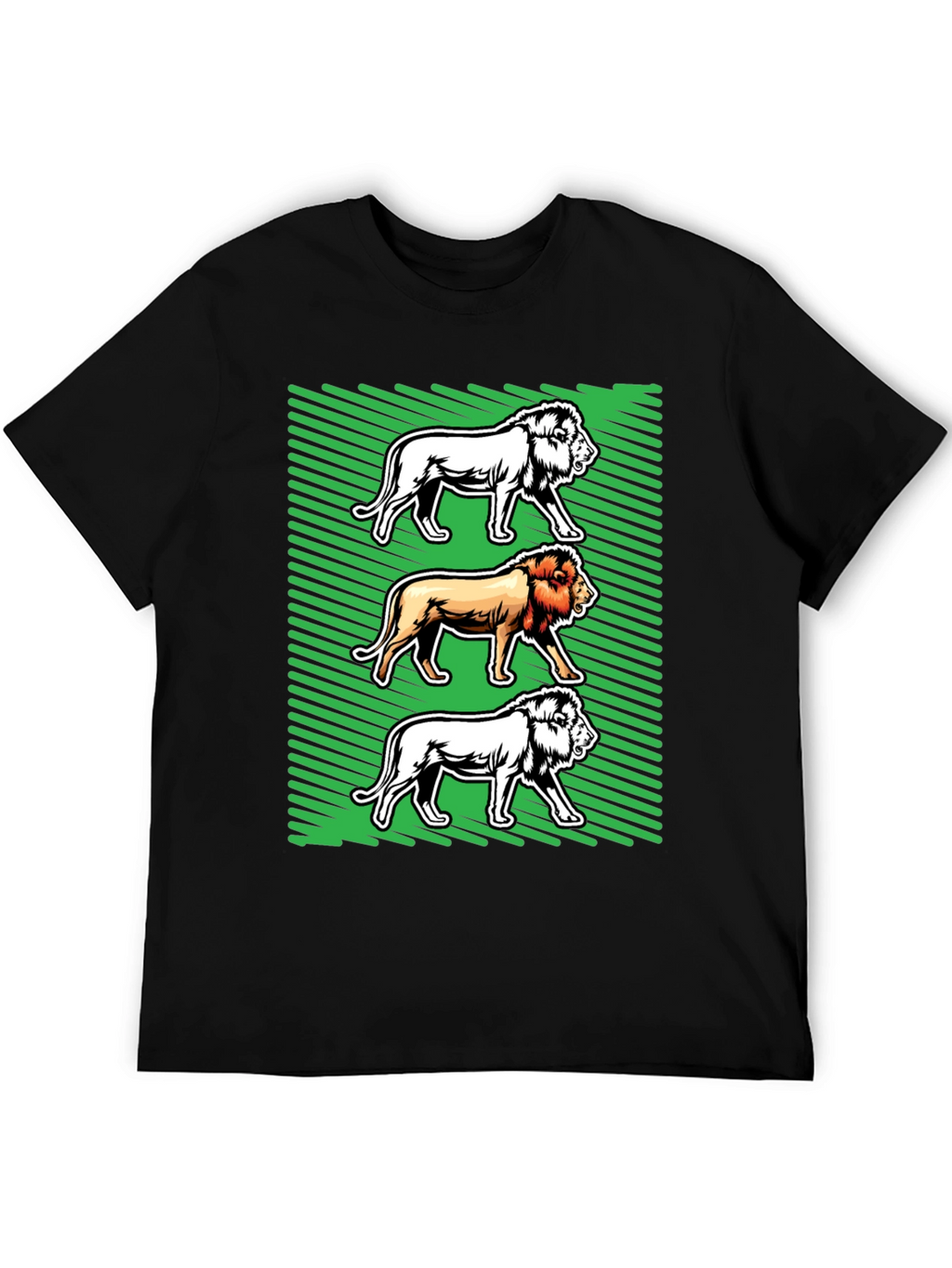 Lion Graphic Tee - Bold Animal Print Shirt