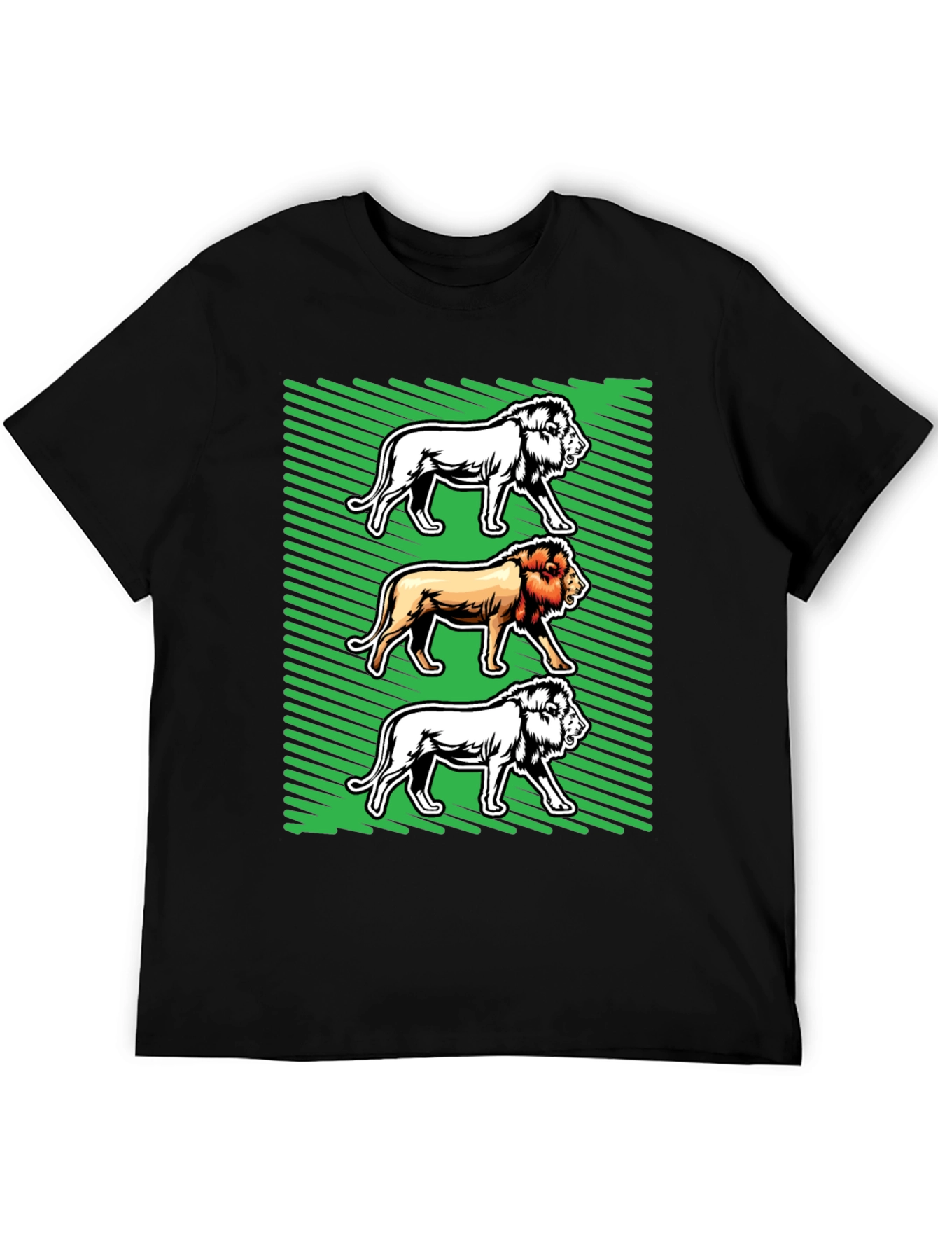 Lion Graphic Tee - Bold Animal Print Shirt