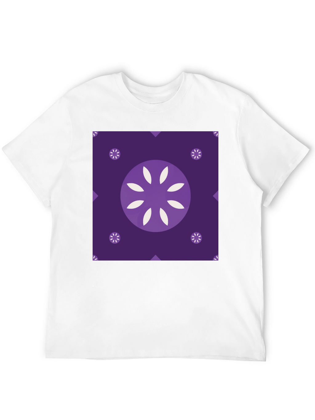 Abstract Floral Graphic Black T-Shirt