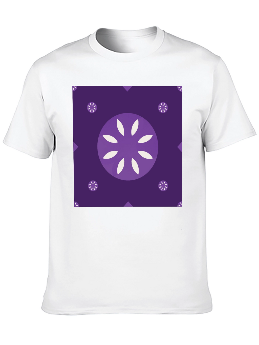 Abstract Floral Graphic Black T-Shirt