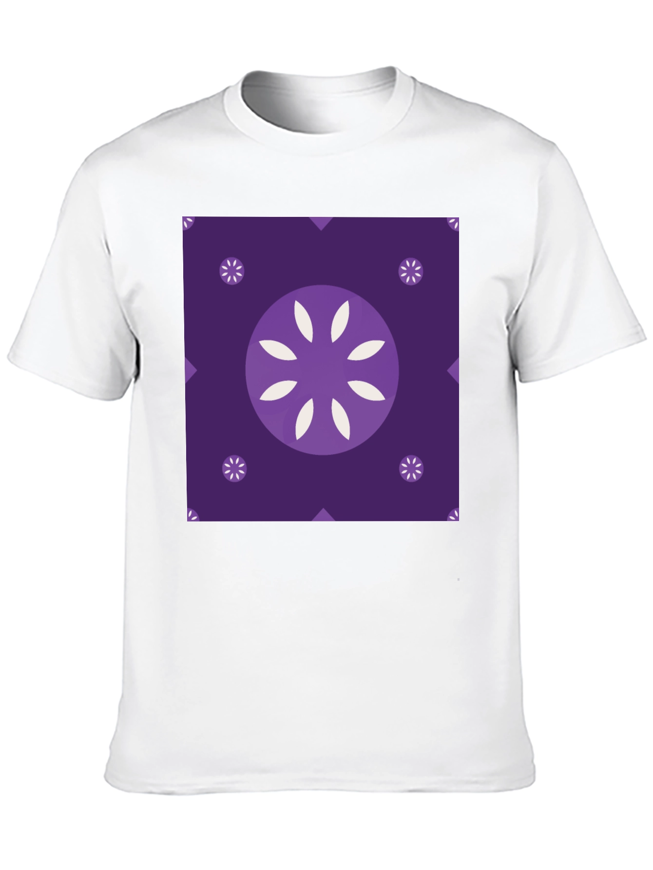 Abstract Floral Graphic Black T-Shirt